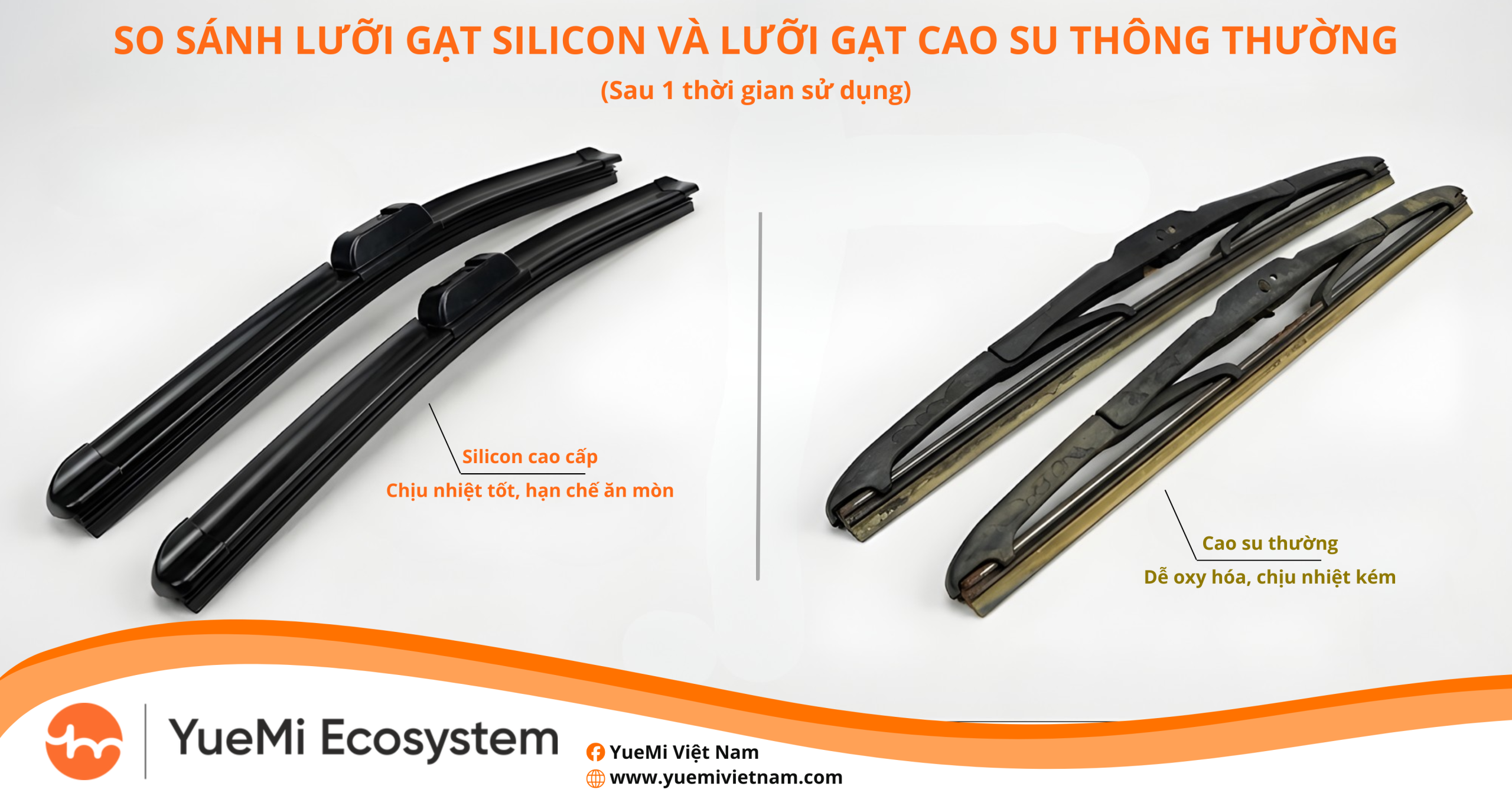 Sự khác biệt của lưỡi gạt silicon và cao su