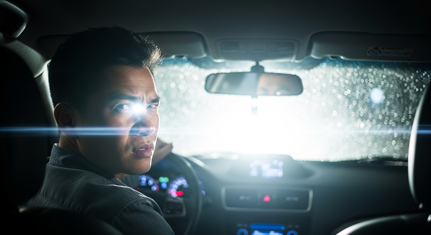 Xe bạn bị xe đối diện “đá đèn”