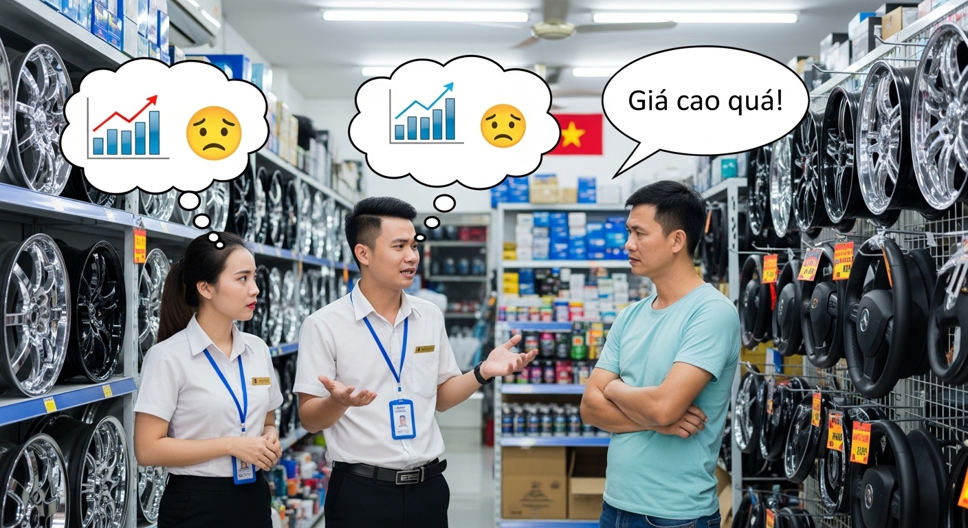 Nhiều cửa hàng ô tô lao đao vì thị trường phụ kiện biến động
