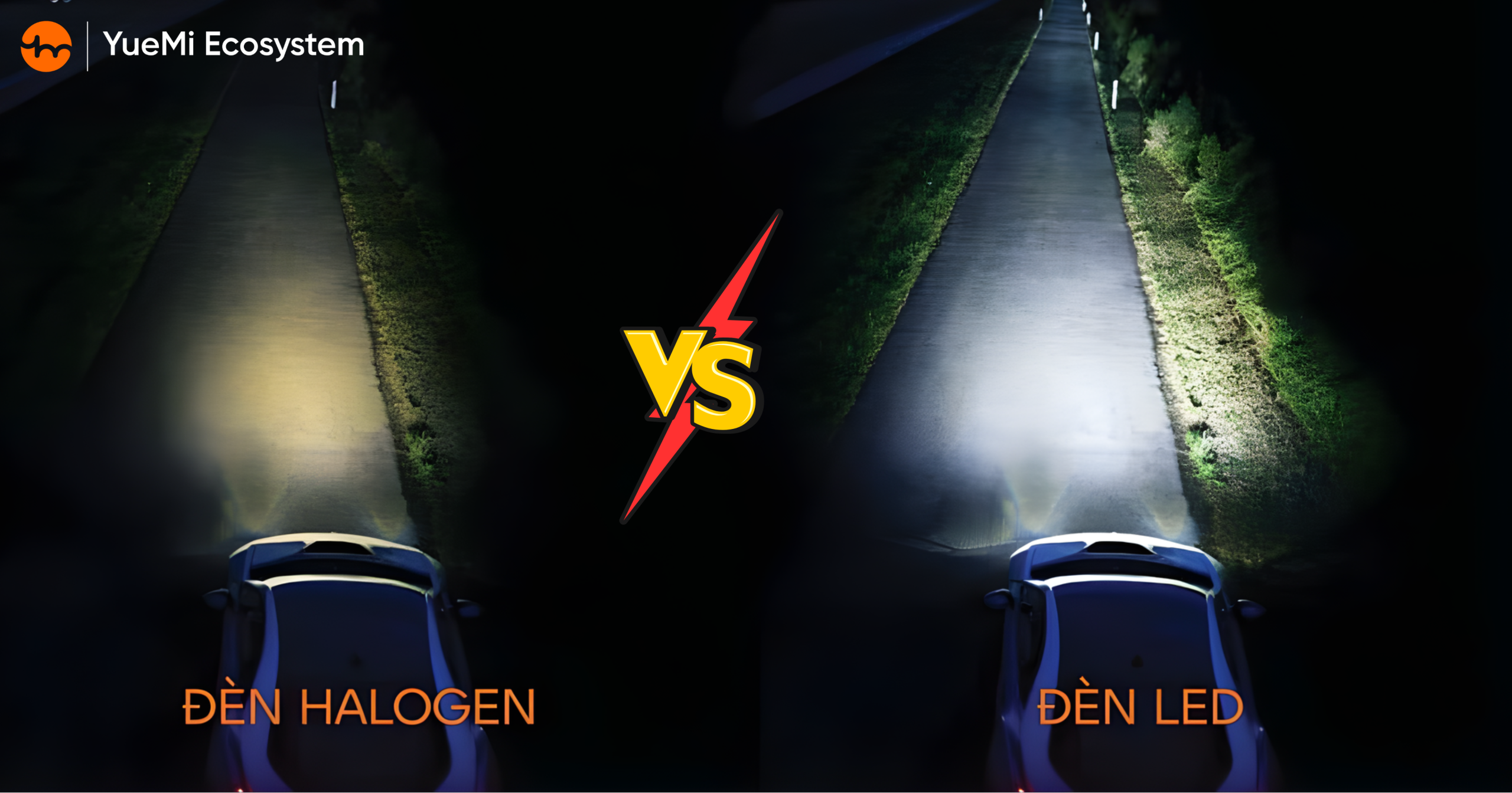 So sánh hiệu quả khi dùng đèn halogen và đèn led