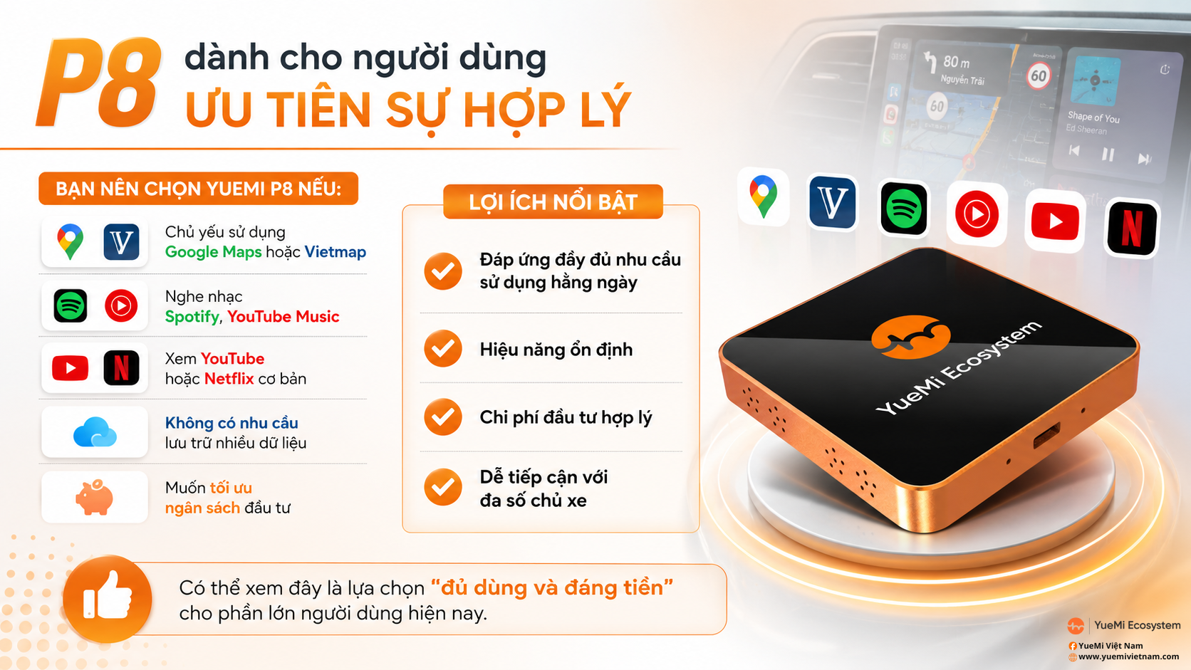 Android Box P8 phù hợp với người dùng ưu tiên sự hợp lý